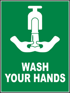 SAFETY SIGN (PVC) | Wash Your Hands